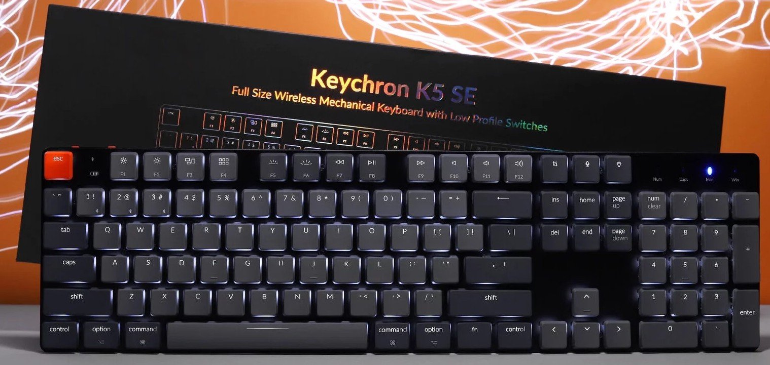 Клавиатура Keychron K5SE Optical Red White Led Hot Swap WL UA Black K5SED1 KEYCHRON купить