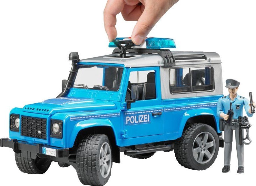 Полицейская машина Bruder Land Rover Defender фигурка полицейского 1:16 ...