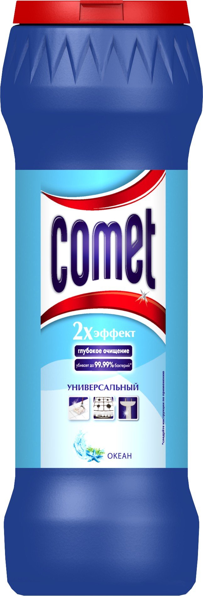 Чистящий порошок Comet Океан с хлоринолом 475 г (8001480024731) купить ...