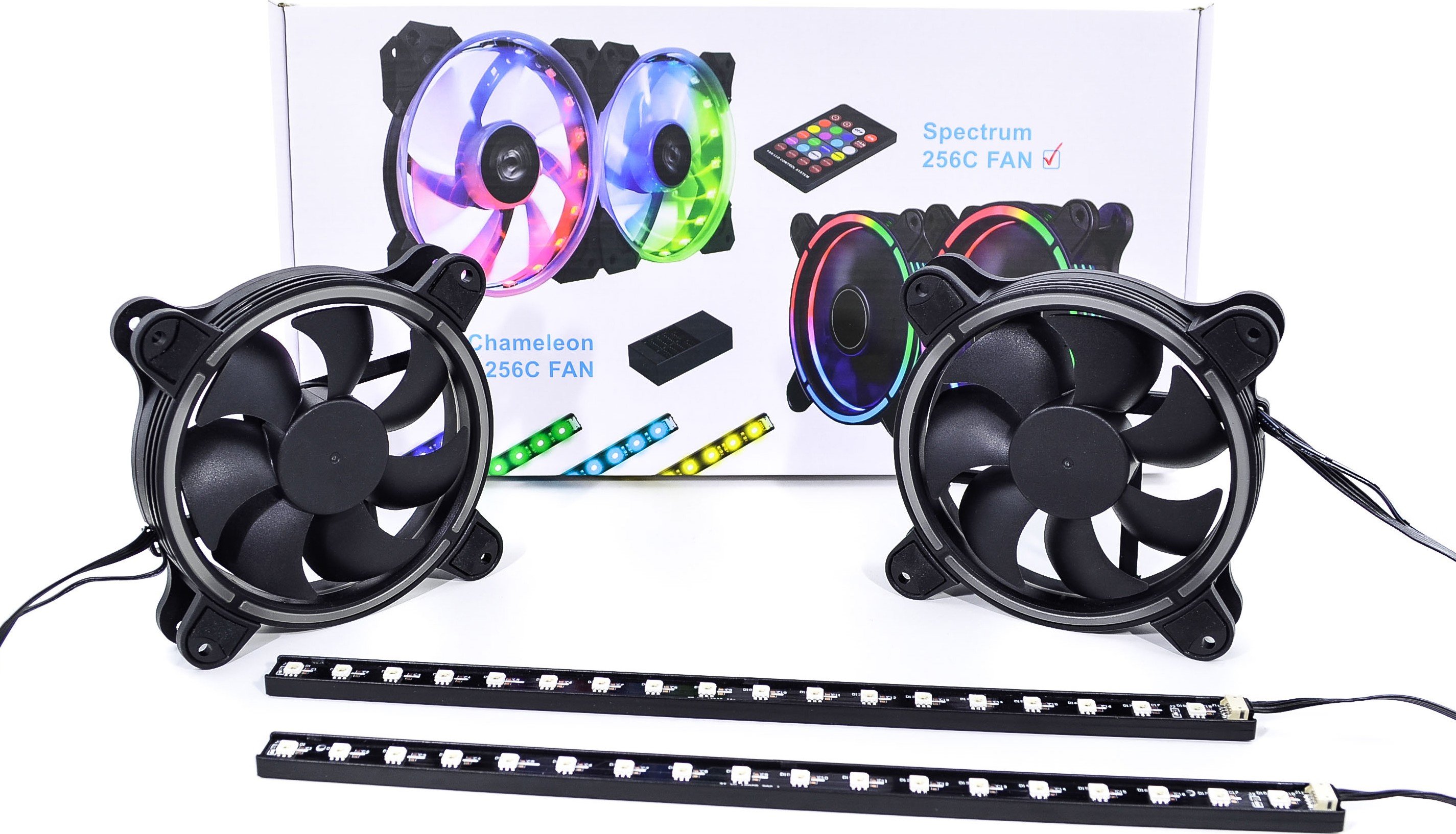Кулер для корпуса Набор вентиляторов QUBE Rainbow Spectrum Kit (RGB ...
