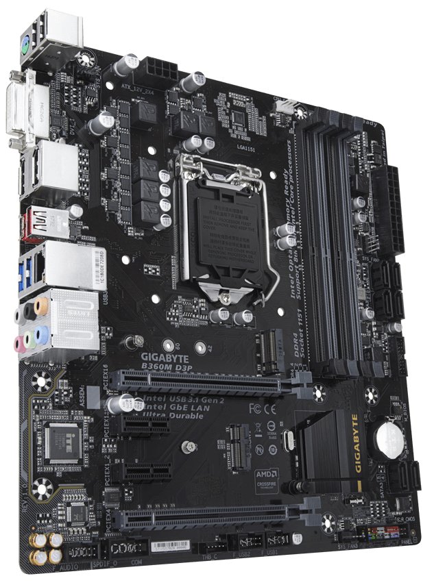Материнская плата GigaByte B360M D3P s-1151 B360 купить | Elmir - цена ...