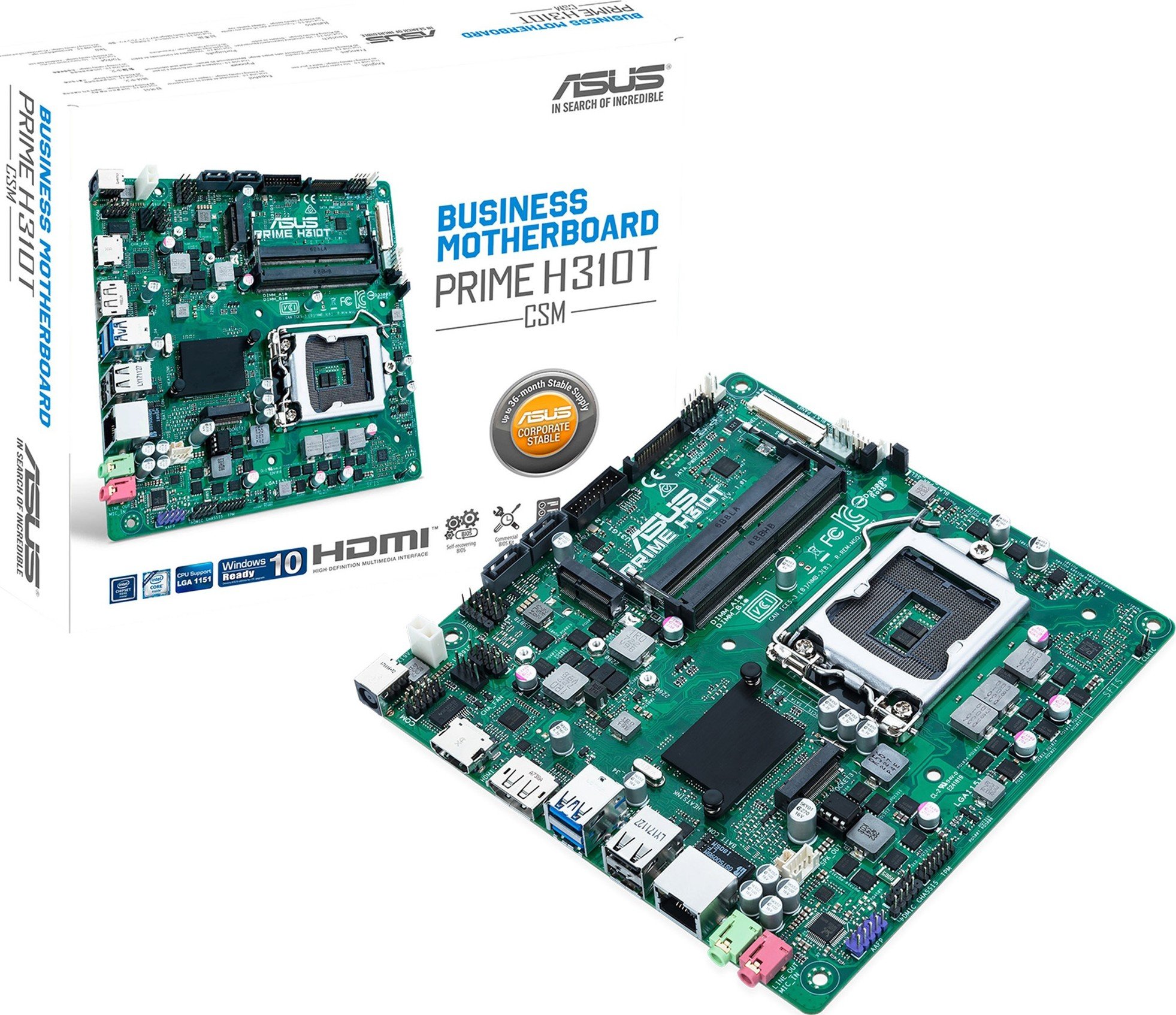 Материнская плата Asus Prime H310T/CSM s-1151 H310 купить | Elmir ...