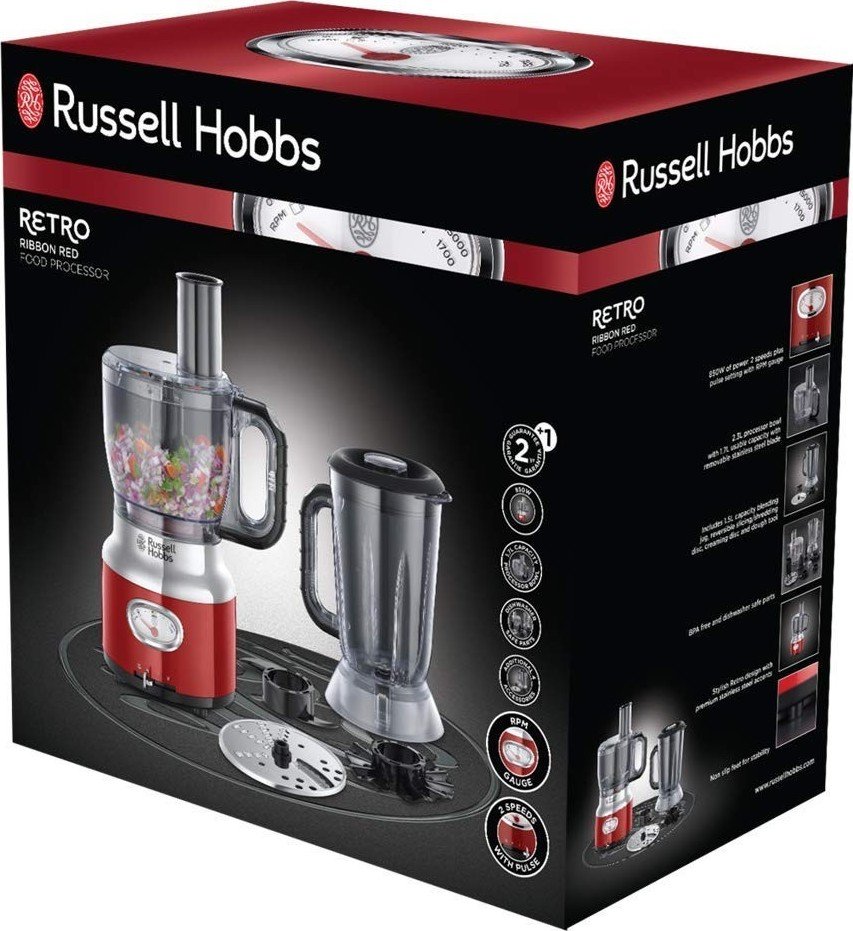 Кухонный комбайн Russell Hobbs 25180-56 Retro Red купить | ELMIR - цена ...
