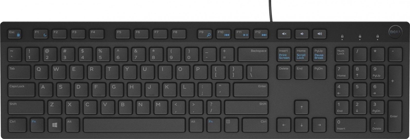 Клавиатура Dell KB216 Multimedia Keyboard UA Black (580-AHHE) купить ...