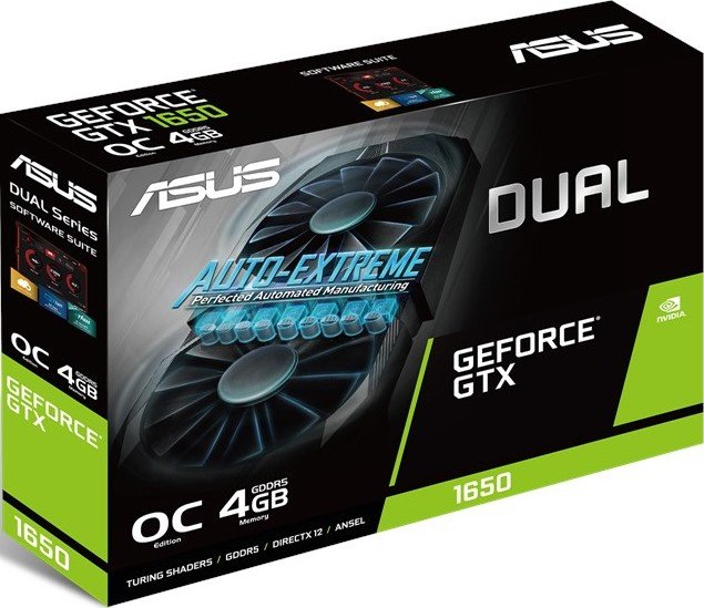 Видеокарта Asus PCI-E GeForce GTX1650 4GB DDR5 (DUAL-GTX1650-O4G ...