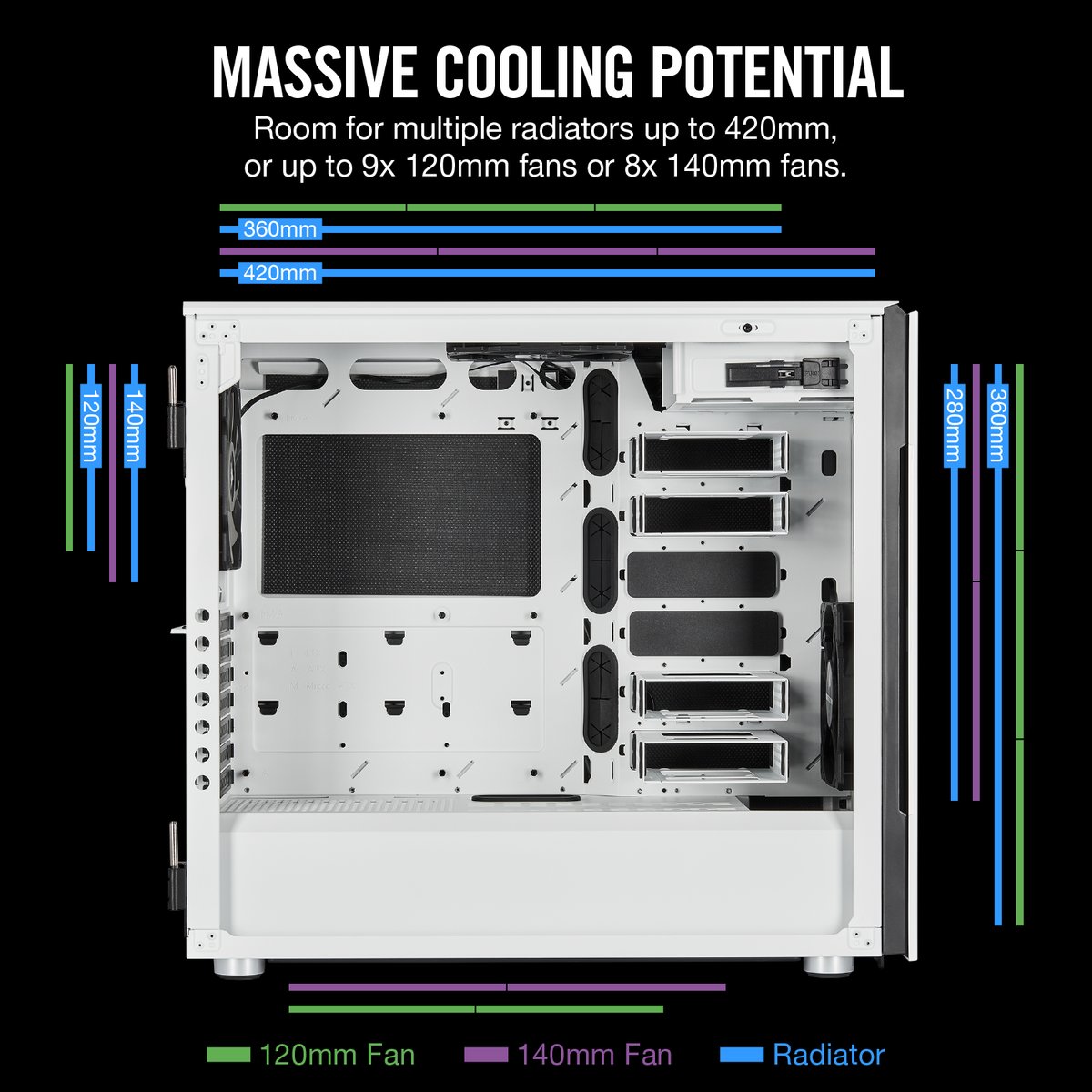Корпус Corsair Carbide 678C б/БП White (CC-9011170-WW) купить | Elmir ...