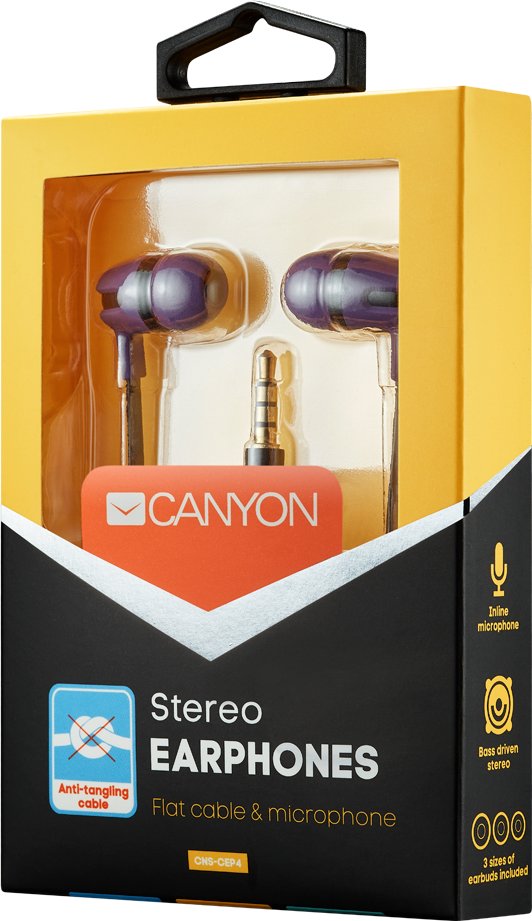 Наушники Canyon CNS-CEP4P Purple купить | ELMIR - цена, отзывы ...