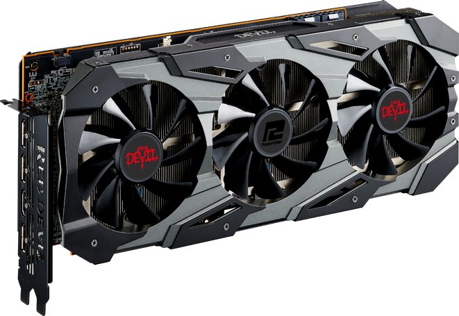 Видеокарта PowerColor PCI-E Radeon RX 5700 XT 8GB DDR6 Red Devil (AXRX  5700XT 8GBD6-3DHE/OC)