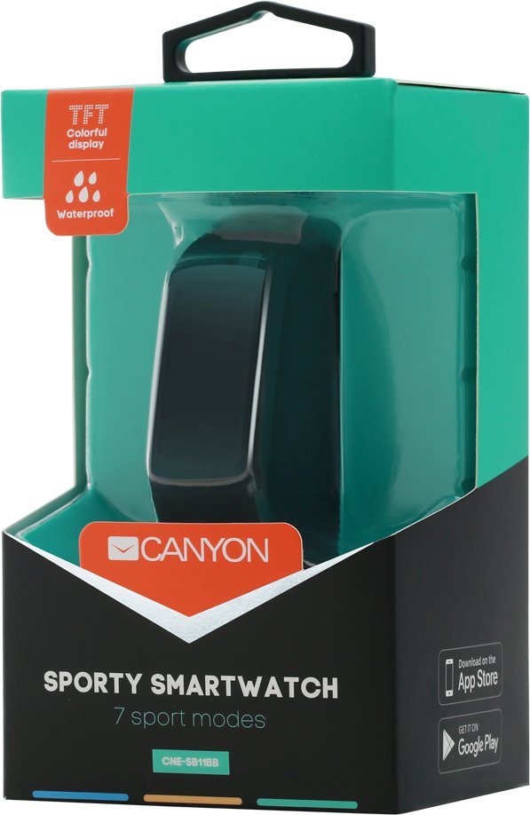Фитнес браслет Canyon CNE-SB11BB Black купить | ELMIR - цена, отзывы ...