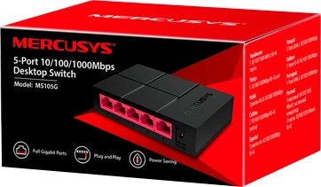 Коммутатор Mercusys MS105G купить | ELMIR - цена, отзывы, характеристики