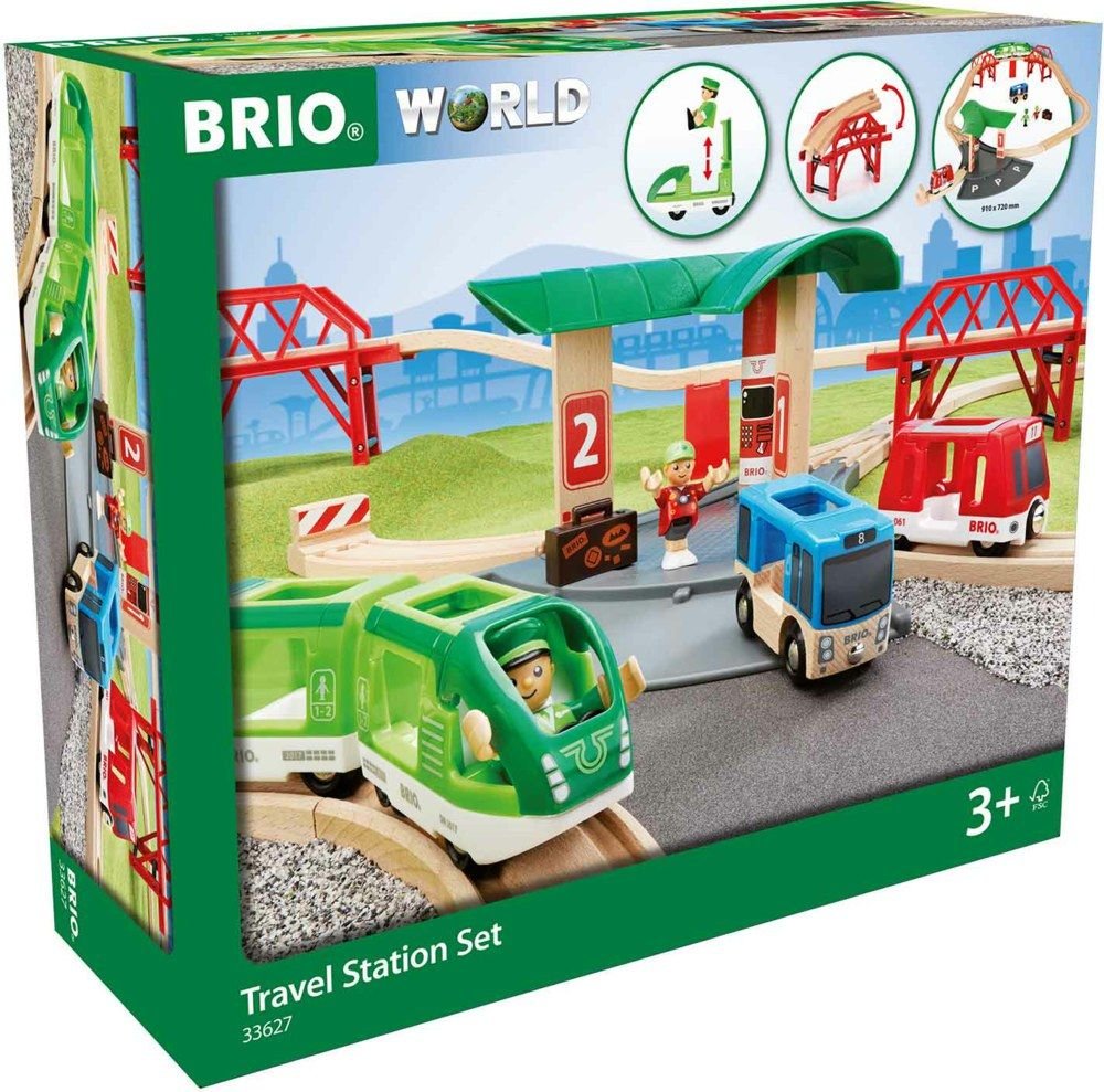 Железная дорога Brio World Набор с автовокзалом и мостами (33627 ...