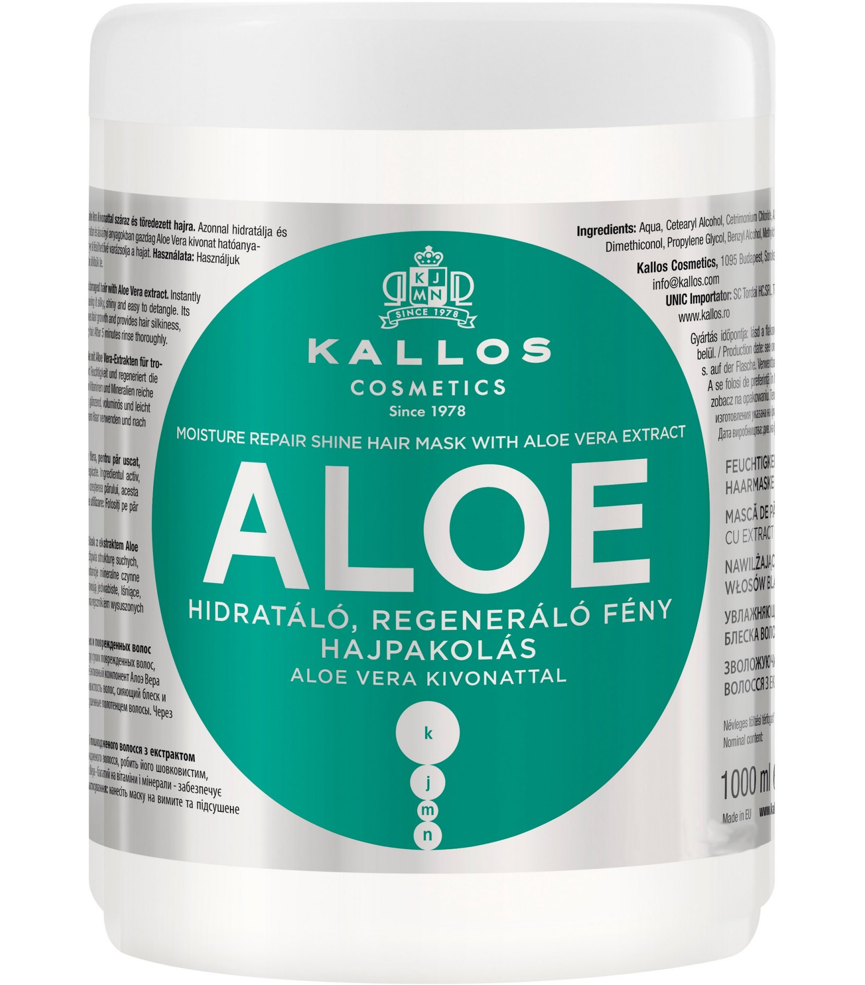 Маска для волос Kallos KJMN Aloe Увлажняющая 1л (5998889511685) купить ...
