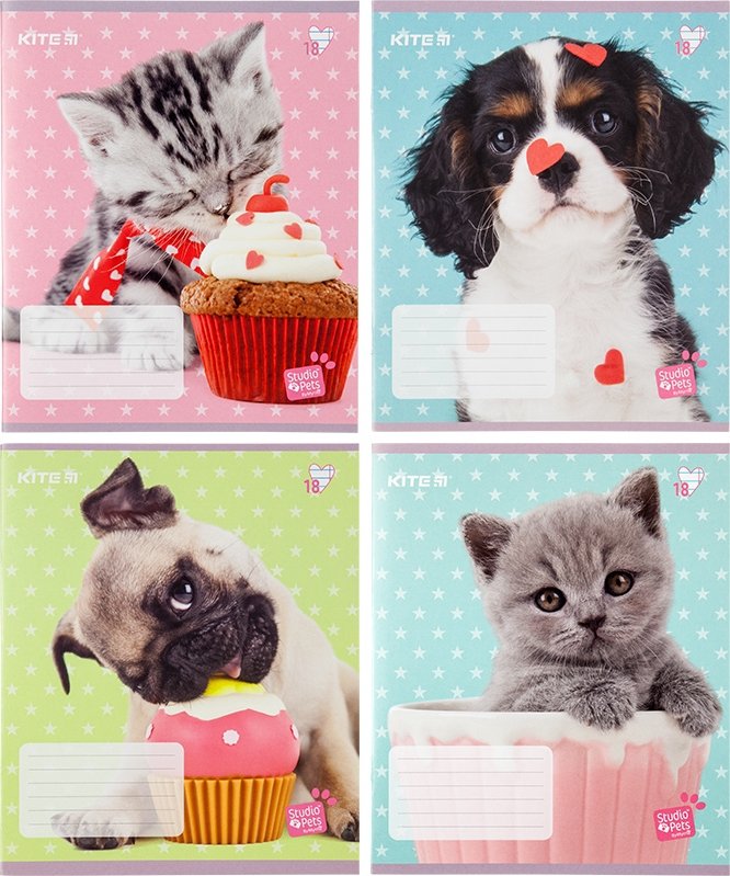 Зошит в лінійку Kite A5 18а. Studio Pets (SP20-237) купити | ELMIR