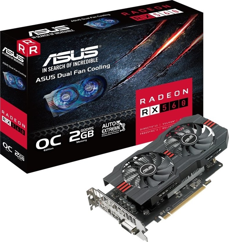 Видеокарта Asus PCI-E Radeon RX 560 2GB DDR5 (RX560-O2G) Refurbished ...
