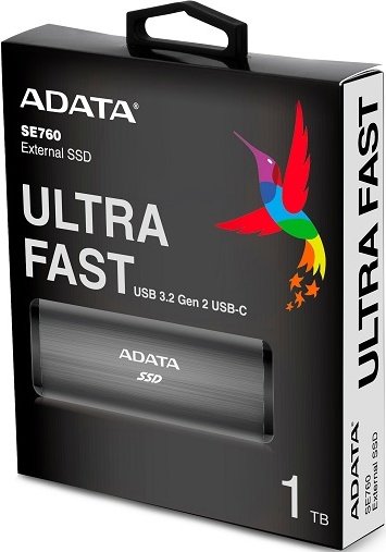 SSD-накопитель USB 1TB ADATA SE760 Titanium (ASE760-1TU32G2-CTI) купить ...