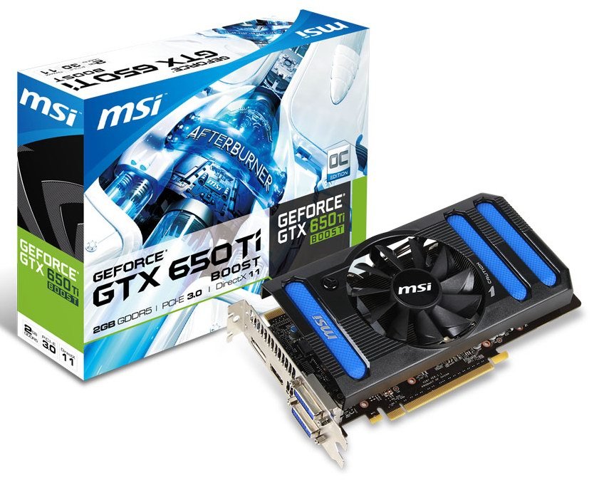 Видеокарта MSI PCI-E GeForce GTX650 Ti Boost 2GB DDR5 (N650Ti-2GD5/OC ...