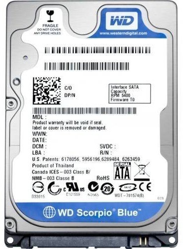 Жесткий диск 2.5" SATA 750GB WD Blue (WD7500BPVX) купить | Elmir - цена ...