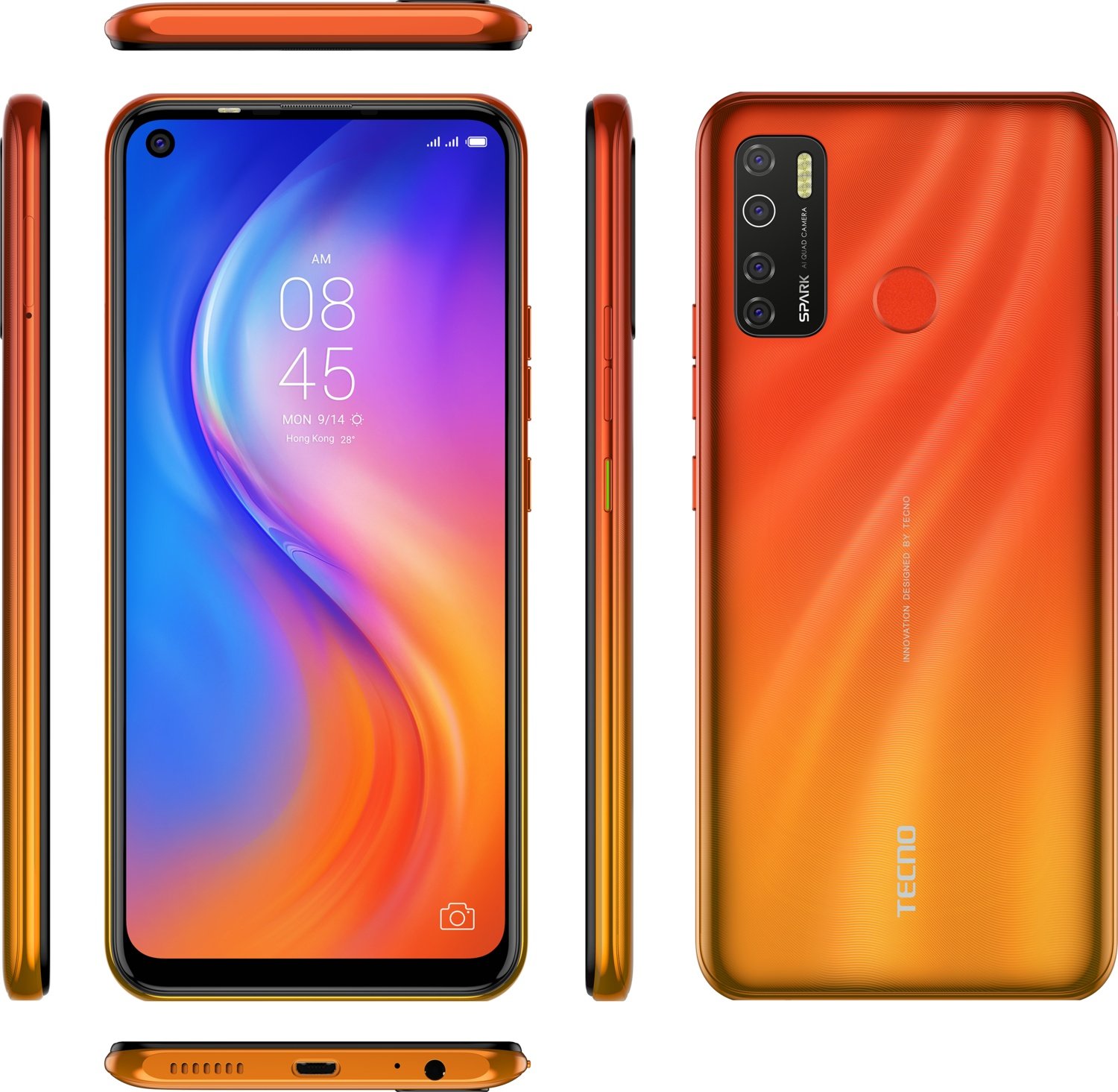 Мобильный телефон Tecno Spark 5 Pro 4/128 KD7 DualSim Spark Orange ...