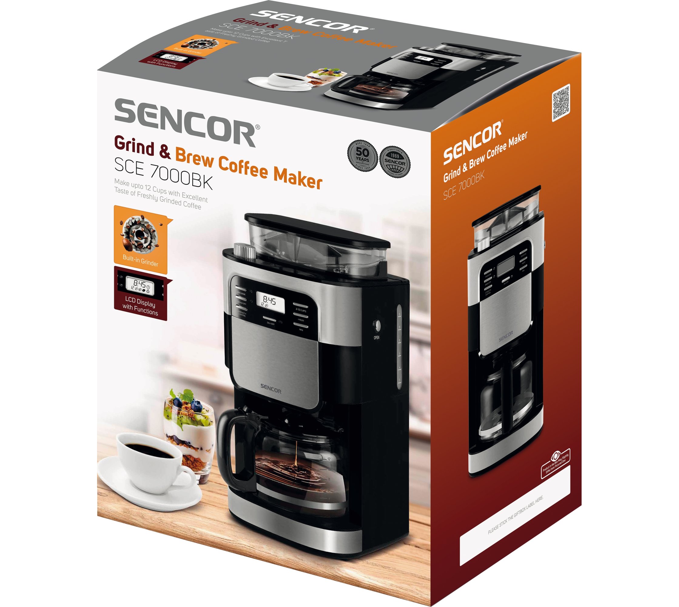 Кофеварка Sencor SCE7000BK купить | ELMIR - цена, отзывы, характеристики