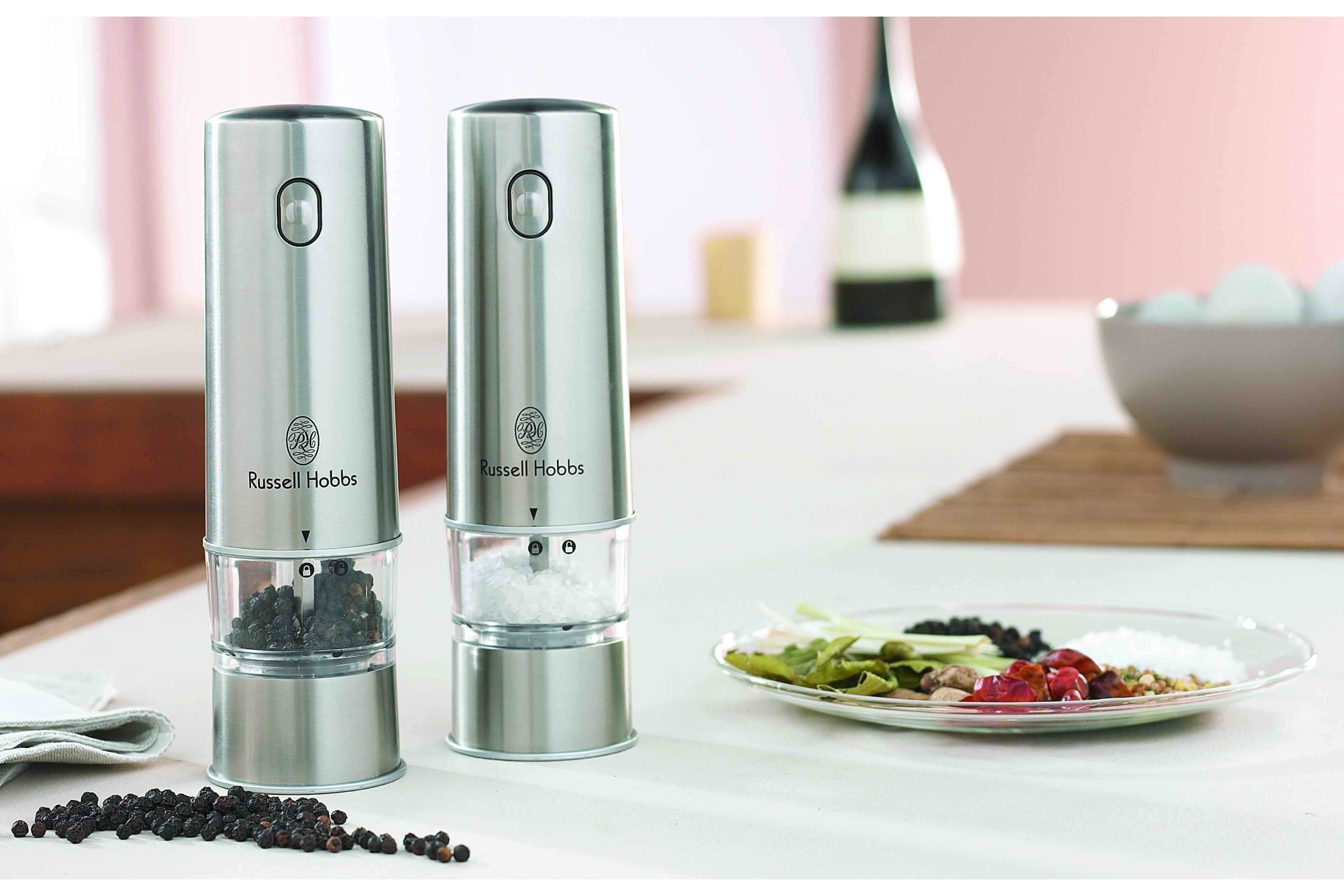 Salt and pepper grinder russell hobbs 23460-56. измельчитель соли и перца рассел хоббс. Salt and pepper grinder russell hobbs 23460-56. мельница для специй электрическая russell hobbs.