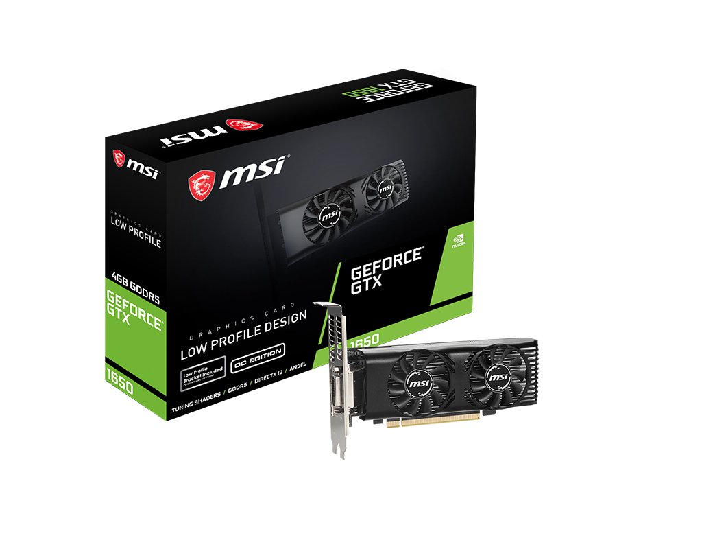 Видеокарта MSI PCI-E GeForce GTX1650 4GB DDR5 (GTX 1650 4GT LP OC ...