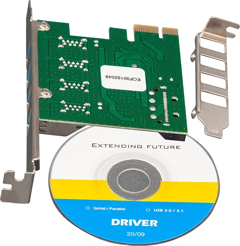 Контроллер PCI-E Frime VIA VL805 USB 4 порта (ECF-PCIEtoUSB008.LP ...