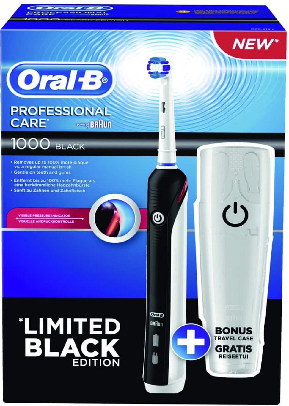 Зубная электрощетка Braun Oral-B Professional Care 1000 Limited Black ...