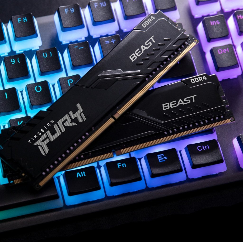 Модуль памяти Kingston Fury DDR4 32GB 2x16GB 3200MHz Beast Black