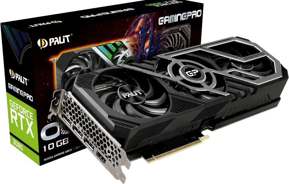 Видеокарта Palit PCI-E GeForce RTX3080 LHR 10GB DDR6X Видеокарта Palit PCI-E GeForce RTX3080 LHR 10GB DDR6X