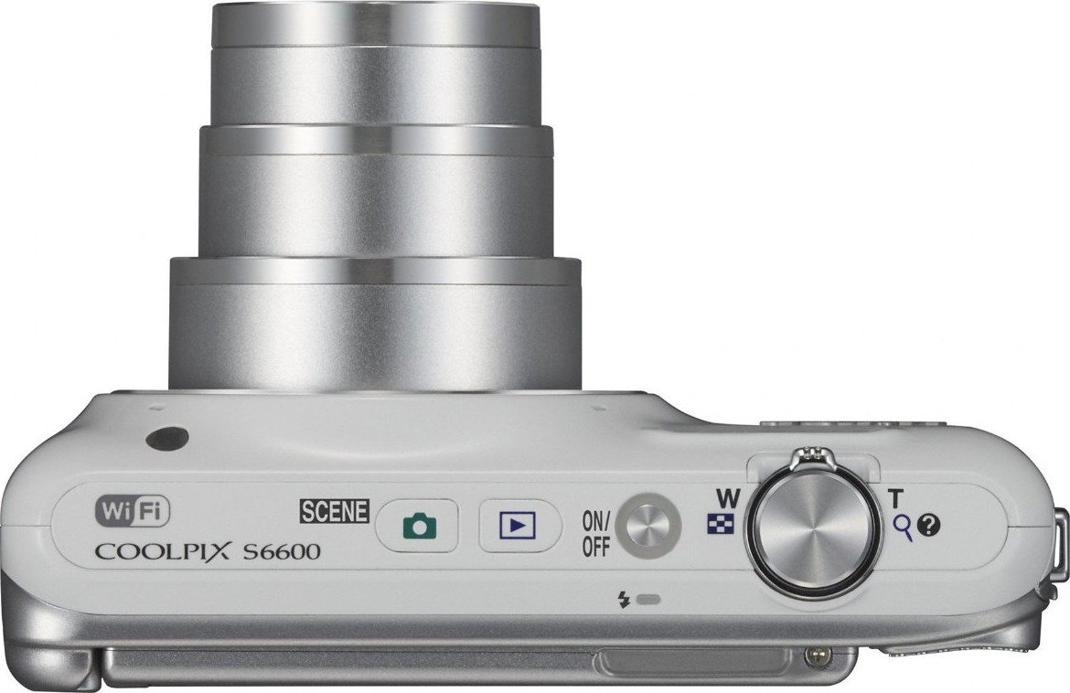 Цифровая фотокамера Nikon Coolpix S6600 White купить | ELMIR