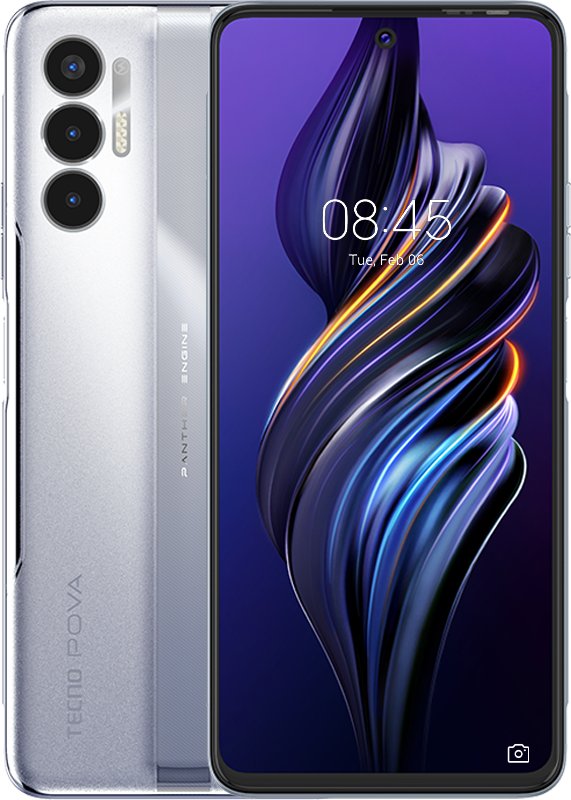 Мобильный телефон Tecno Pova-3 LF7n NFC DualSim 6/128GB Tech Silver ...