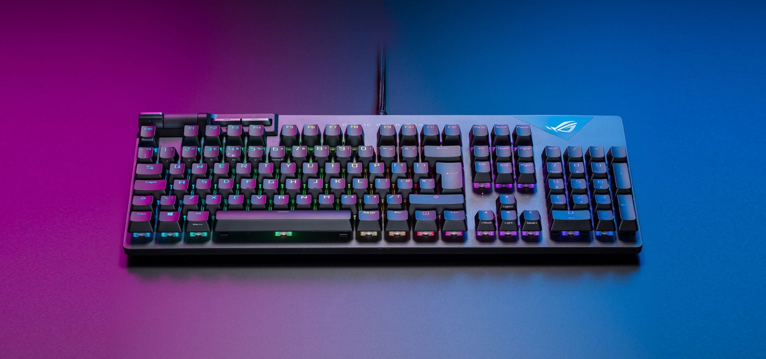 Клавіатура Asus ROG Strix Flare II Animate NX Red (90MP02E6-BKRA00 ...