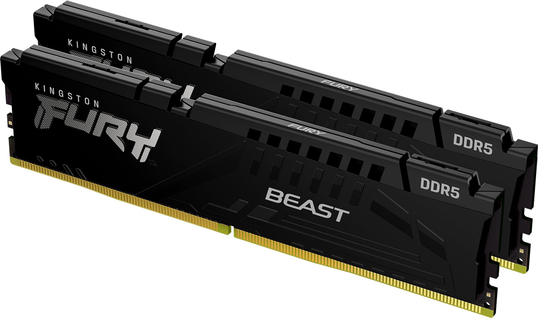 硅电源 DDR5 32GB (2x16GB) Модуль памяти Kingston Fury DDR5 32GB 2x16GB 5200MHz Beast Black