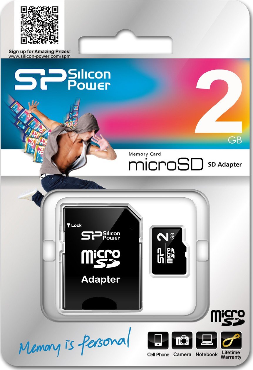 Карта памяти micro SD 2GB Silicon Power (SP002GBSDT000V10-SP) купить ...