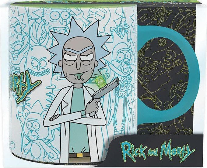 ABYstyle - Bicchiere XXL Rick And Morty - 400 Ml - Design Portale