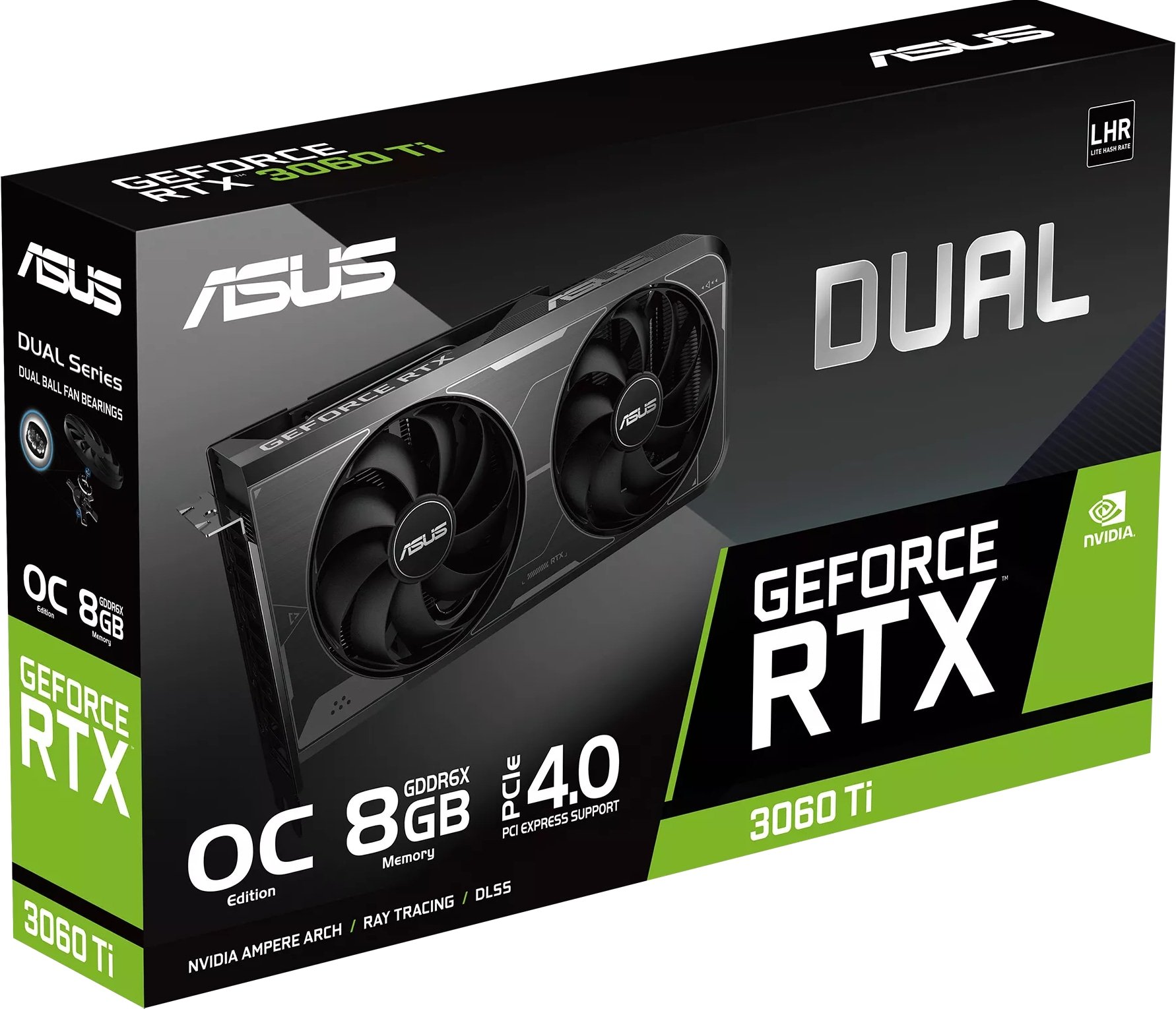 Видеокарта Asus PCI-E GeForce RTX3060 Ti LHR 8GB DDR6X (DUAL-RTX3060TI ...