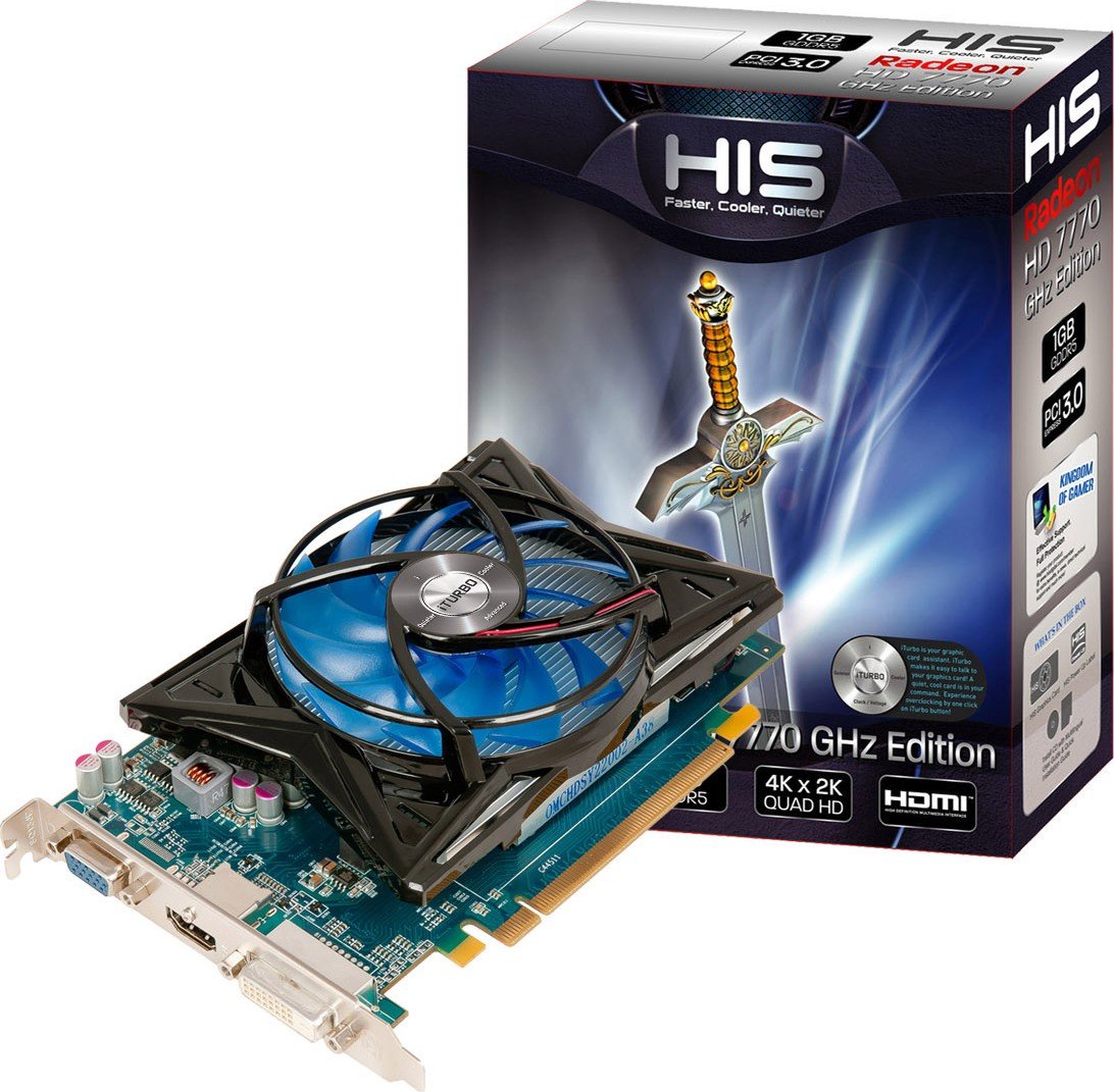 Видеокарта HIS PCI-E Radeon HD7770 1GB DDR5 iCooler (H777FN1G) - купить ...