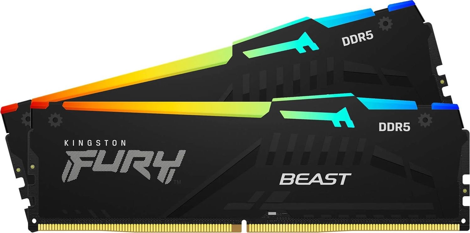 Модуль памяти Kingston Fury DDR5 16GB 2x8GB 5600MHz Beast RGB AM5