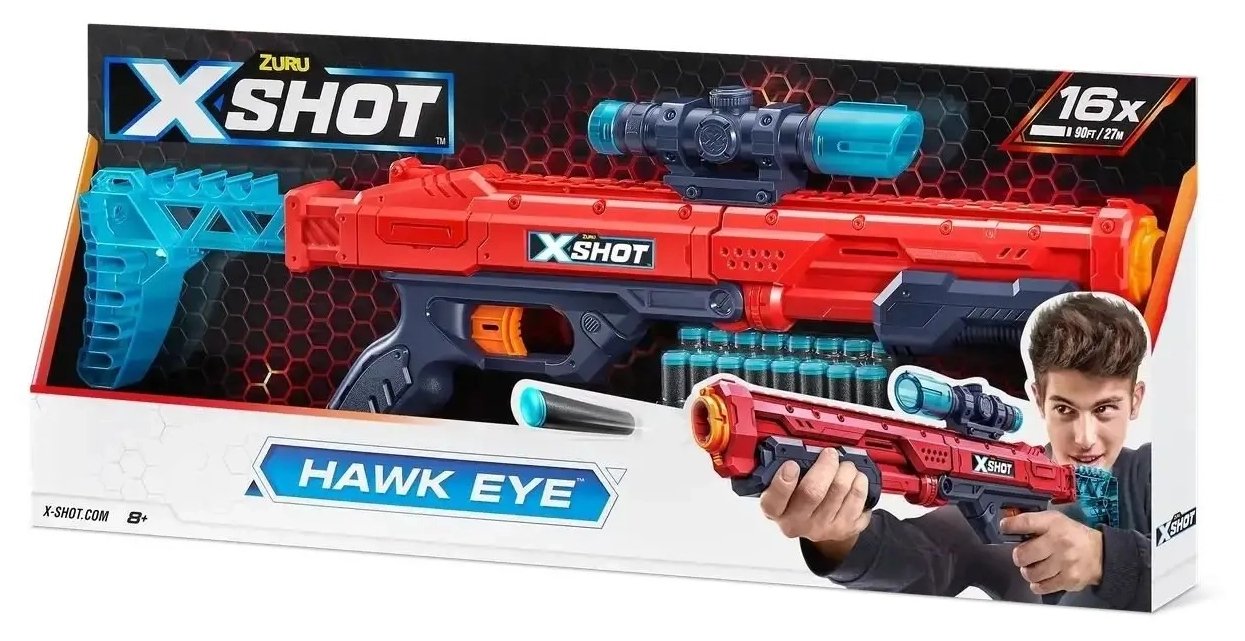 Бластер Zuru X-Shot Red Excel Hawk Eye (36435R) купить | ELMIR
