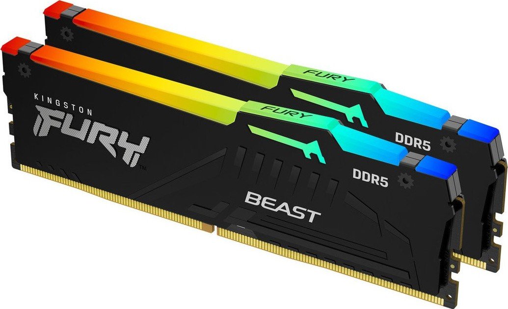 Модуль памяти Kingston Fury DDR5 32GB 2x16GB 6000MHz Beast RGB