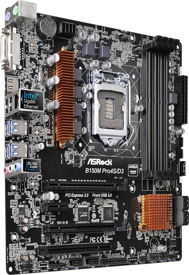 Материнская плата ASRock B150M Pro4S/D3 s-1151 B150 купить | Elmir ...