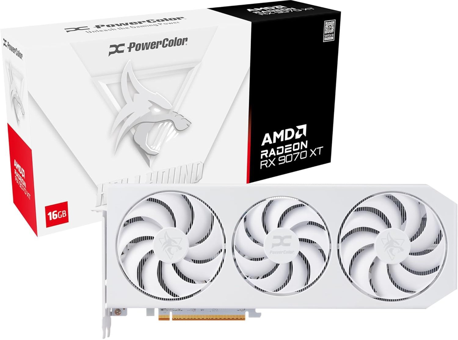 Видеокарта PowerColor PCI-E Radeon RX 9070 XT 16GB DDR6 Hellhound