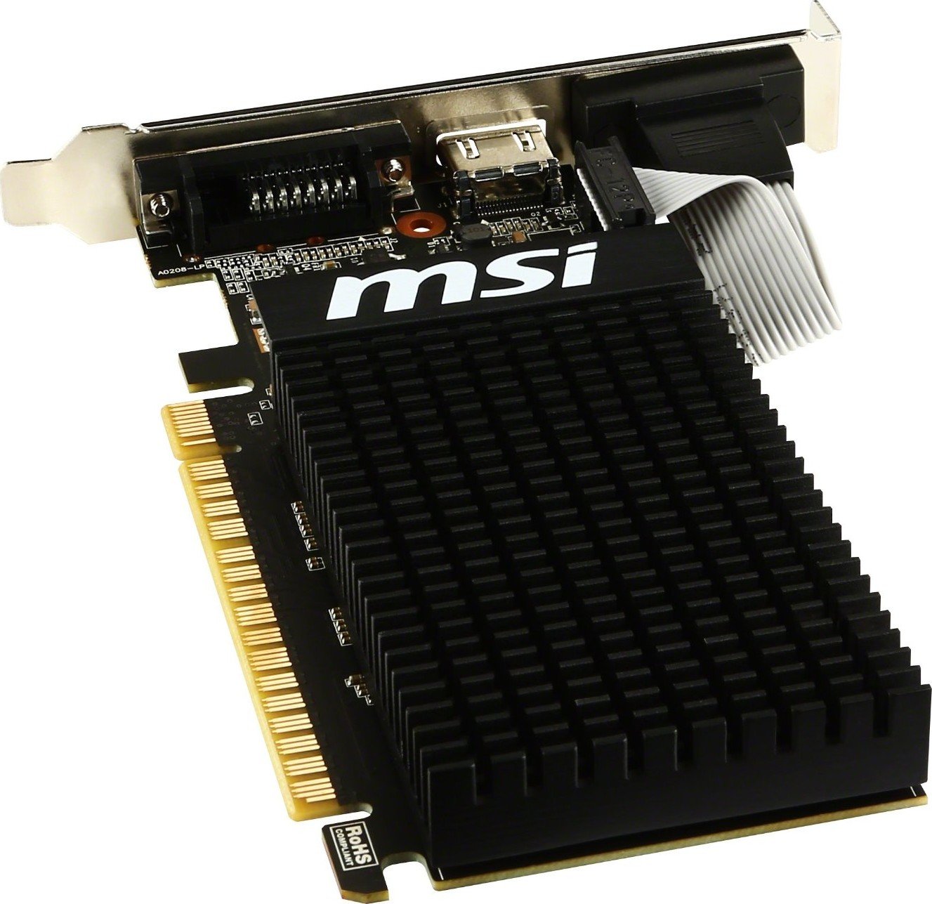 Видеокарта MSI PCI-E GeForce GT710 2GB DDR3 (GT 710 2GD3H LP) - купить ...