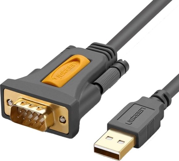Кабель USB -> COM UGREEN DB9 RS-232 CR104 2 м Black (20222) купити