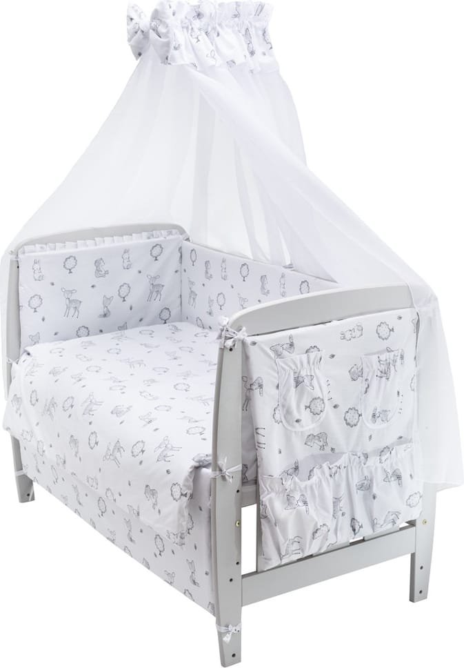 Постельный комплект BabyRoom Gold RG-08 белый, лисичка, мишка