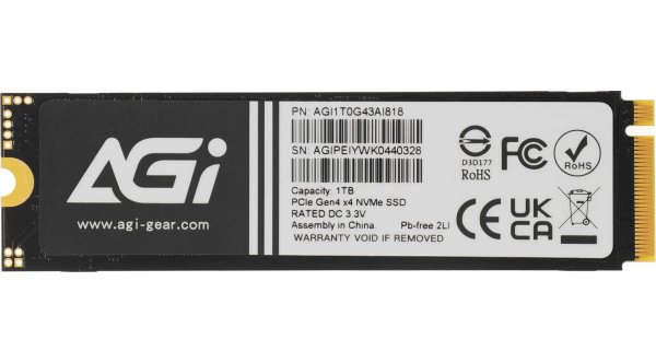 SSD-накопитель M.2 1TB AGI AI818 (AGI1T0G43AI818-CB) купить