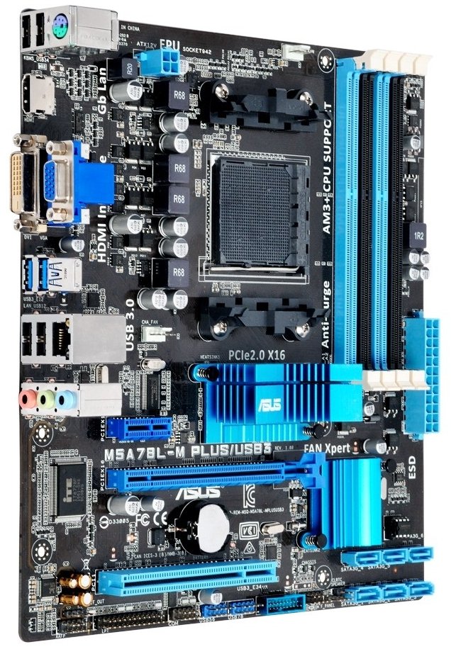 Материнская плата s-AM3 AMD 760G Asus M5A78L-M PLUS/USB3 mATX купить ...