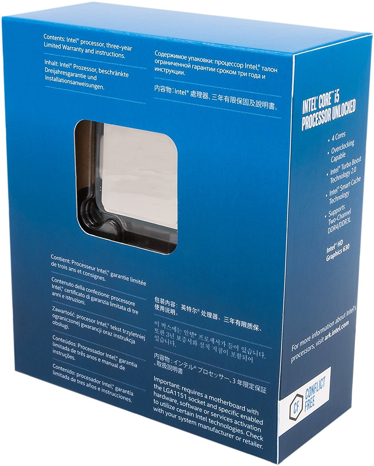 Процессор Intel Core i5-7600K s-1151 3.8GHz/6MB BOX (BX80677I57600K ...