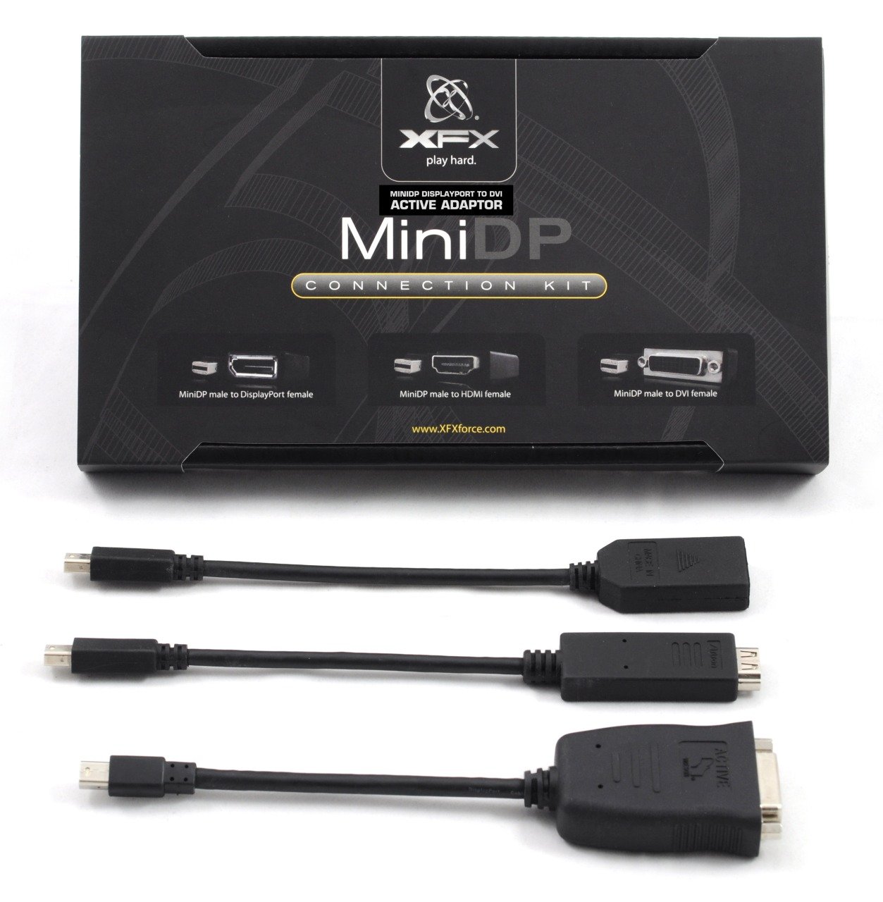 Переходник XFX MiniDP -> DVI, HDMI, DP активный (MA-AP01-MD2K) купить ...