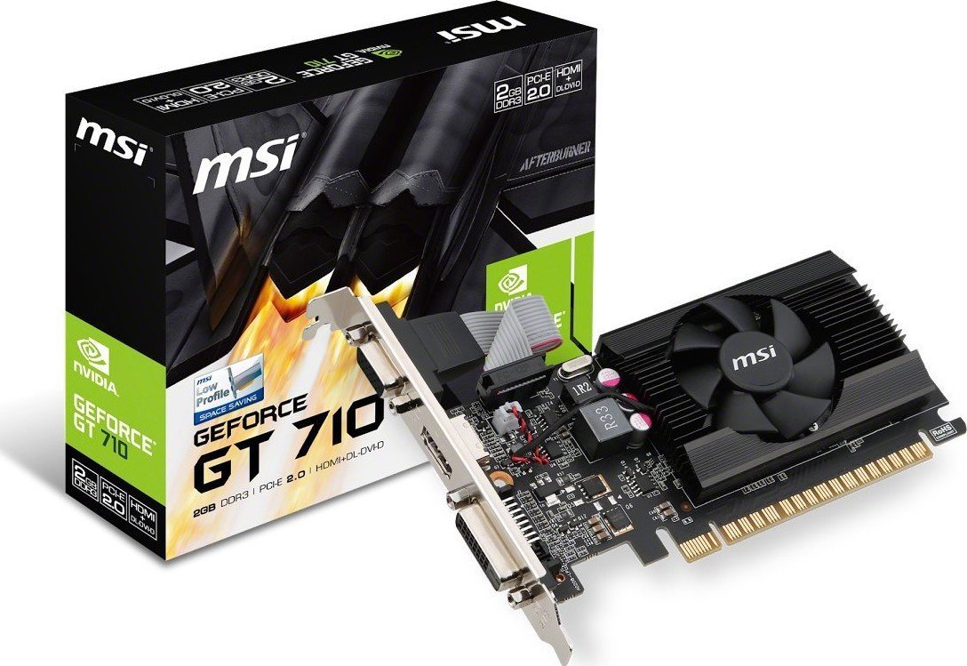 Відеокарта MSI PCI-E GeForce GT710 2GB DDR3 (GT 710 2GD3 LP